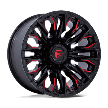 Fuel Offroad D823 FLAME Gloss Black Mill W/ Candy Red 20x9 +20 8x180mm 124.2mm