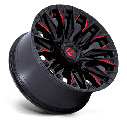 Fuel Offroad D823 FLAME Gloss Black Mill W/ Candy Red 20x9 +20 8x180mm 124.2mm