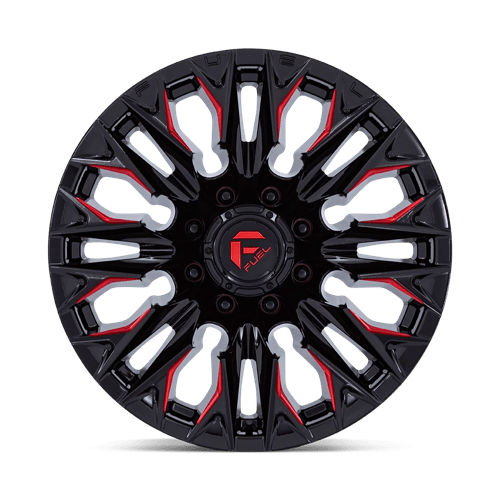 Fuel Offroad D823 FLAME Gloss Black Mill W/ Candy Red 20x9 +1 8x165.1mm 125.1mm