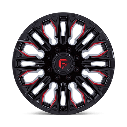 Fuel Offroad D823 FLAME Gloss Black Mill W/ Candy Red 20x9 +1 8x170mm 125.1mm