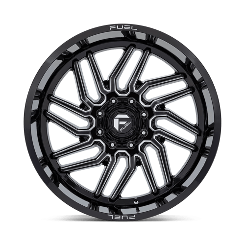 Fuel Offroad D807 HURRICANE Gloss Black Milled 24x12 -44 8x170mm 125.1mm