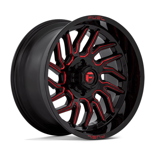 Fuel Offroad D808 HURRICANE Gloss Black Milled Red Tint 20x10 -18 6x135mm 87.1mm