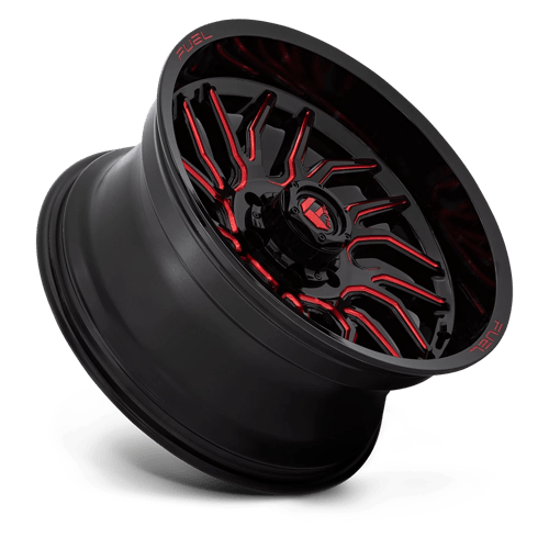 Fuel Offroad D808 HURRICANE Gloss Black Milled Red Tint 20x10 -18 6x135mm 87.1mm