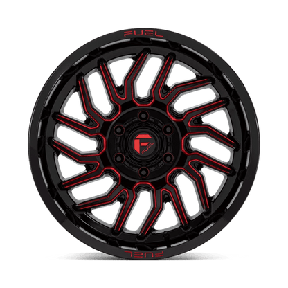 Fuel Offroad D808 HURRICANE Gloss Black Milled Red Tint 20x10 -18 6x139.7mm 106.1mm