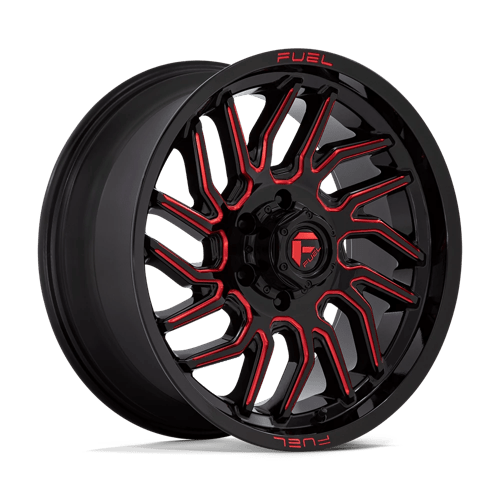 Fuel Offroad D808 HURRICANE Gloss Black Milled Red Tint 20x9 +20 6x139.7mm 106.1mm