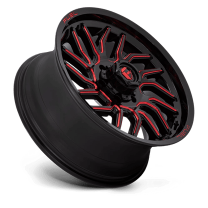 Fuel Offroad D808 HURRICANE Gloss Black Milled Red Tint 20x9 +20 6x139.7mm 106.1mm