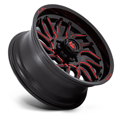 Fuel Offroad D808 HURRICANE Gloss Black Milled Red Tint 20x9 +1 6x139.7mm 106.1mm