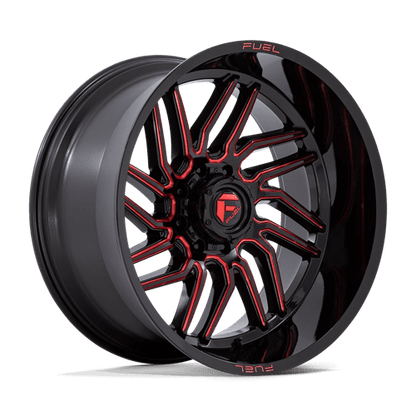 Fuel Offroad D808 HURRICANE Gloss Black Milled Red Tint 24x12 -44 8x165.1mm 125.1mm