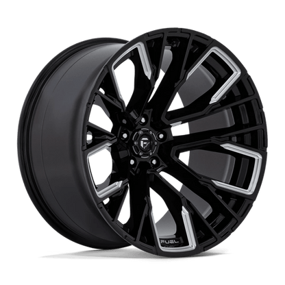 Fuel Offroad D849 REBAR Gloss Black Milled 22x12 -44 5x139.7mm 78.1mm