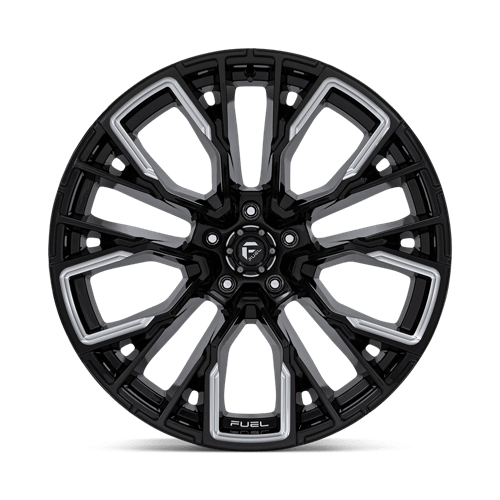 Fuel Offroad D849 REBAR Gloss Black Milled 22x12 -44 5x139.7mm 78.1mm