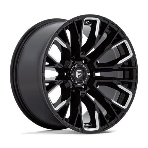 Fuel Offroad D849 REBAR Gloss Black Milled 17x9 +1 6x139.7mm 106.1mm