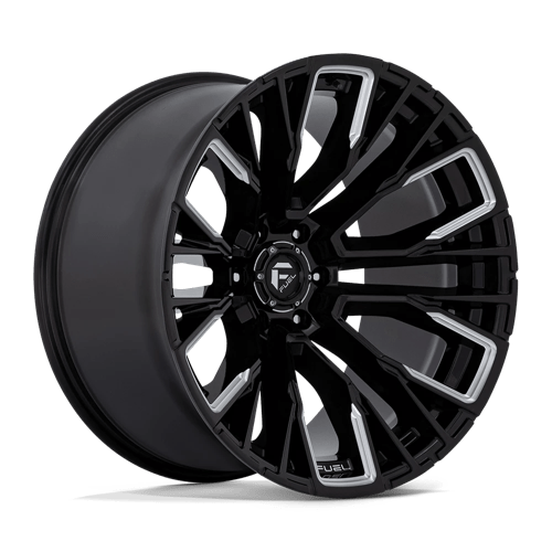 Fuel Offroad D849 REBAR Gloss Black Milled 22x12 -44 6x139.7mm 106.1mm