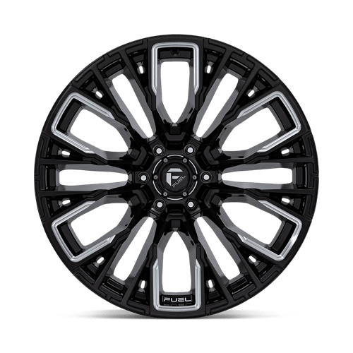 Fuel Offroad D849 REBAR Gloss Black Milled 22x12 -44 6x135mm 87.1mm