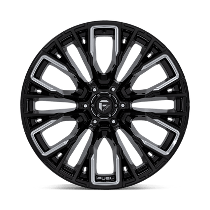 Fuel Offroad D849 REBAR Gloss Black Milled 22x12 -44 6x135mm 87.1mm