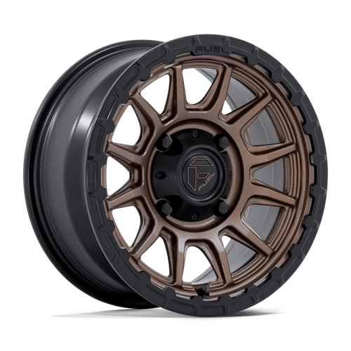 Fuel Offroad FV866 PISTON UTV Matte Bronze W Matte Black Lip 15x7 +10 4x137mm 96mm