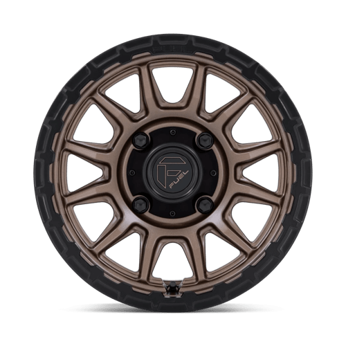 Fuel Offroad FV866 PISTON UTV Matte Bronze W Matte Black Lip 15x7 +10 4x137mm 96mm
