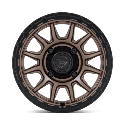 Fuel Offroad FV866 PISTON UTV Matte Bronze W Matte Black Lip 15x7 +10 4x137mm 96mm