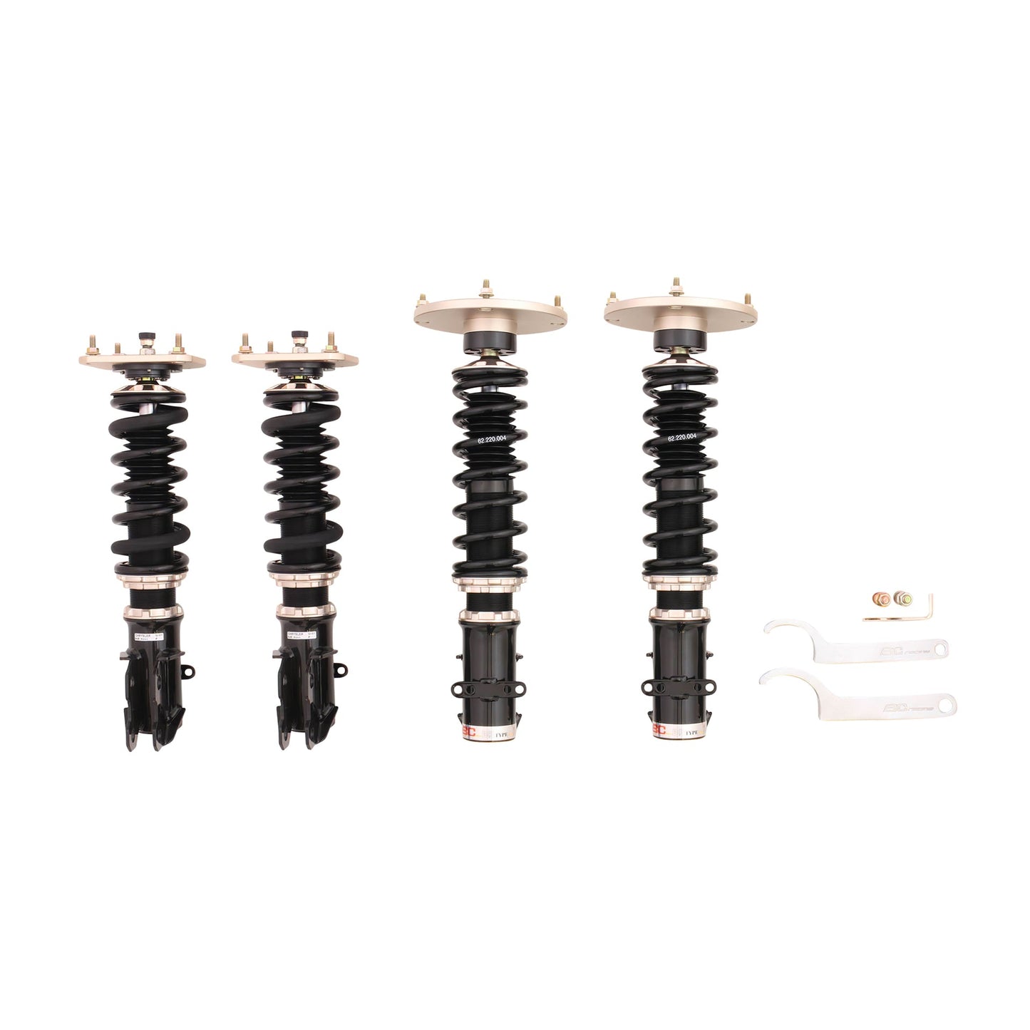 BC Racing BR Series coilovers on white background