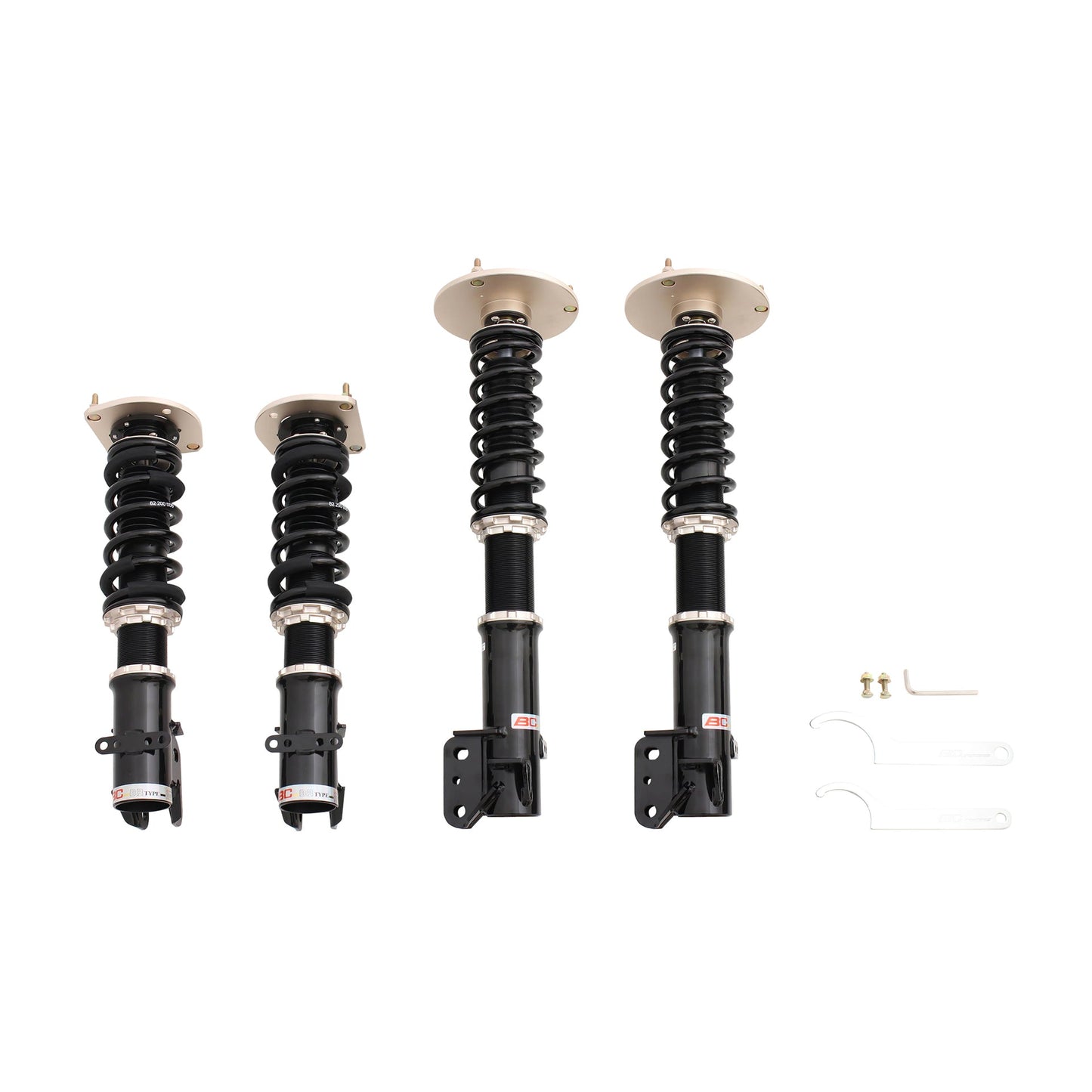 BC Racing BR Series coilovers on white background