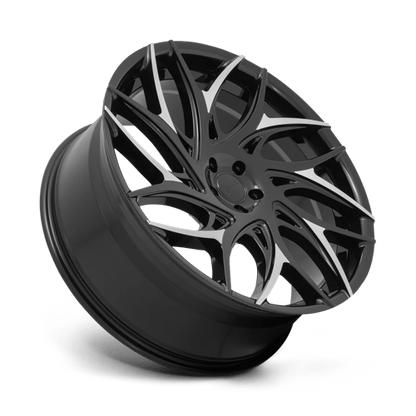 DUB S259 G.O.A.T. Gloss Black W/ Machined Spokes 24x10 +15 5x115mm 71.5mm