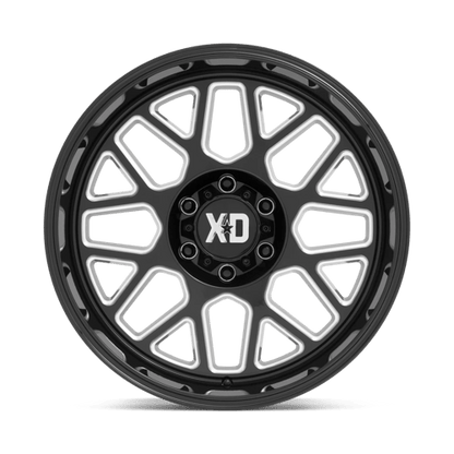 XD Series XD849 GRENADE II Gloss Black Milled 20x10 +12 6x139.7mm 106.1mm