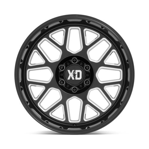 XD Series XD849 GRENADE II Gloss Black Milled 22x12 -44 6x139.7mm 106.1mm