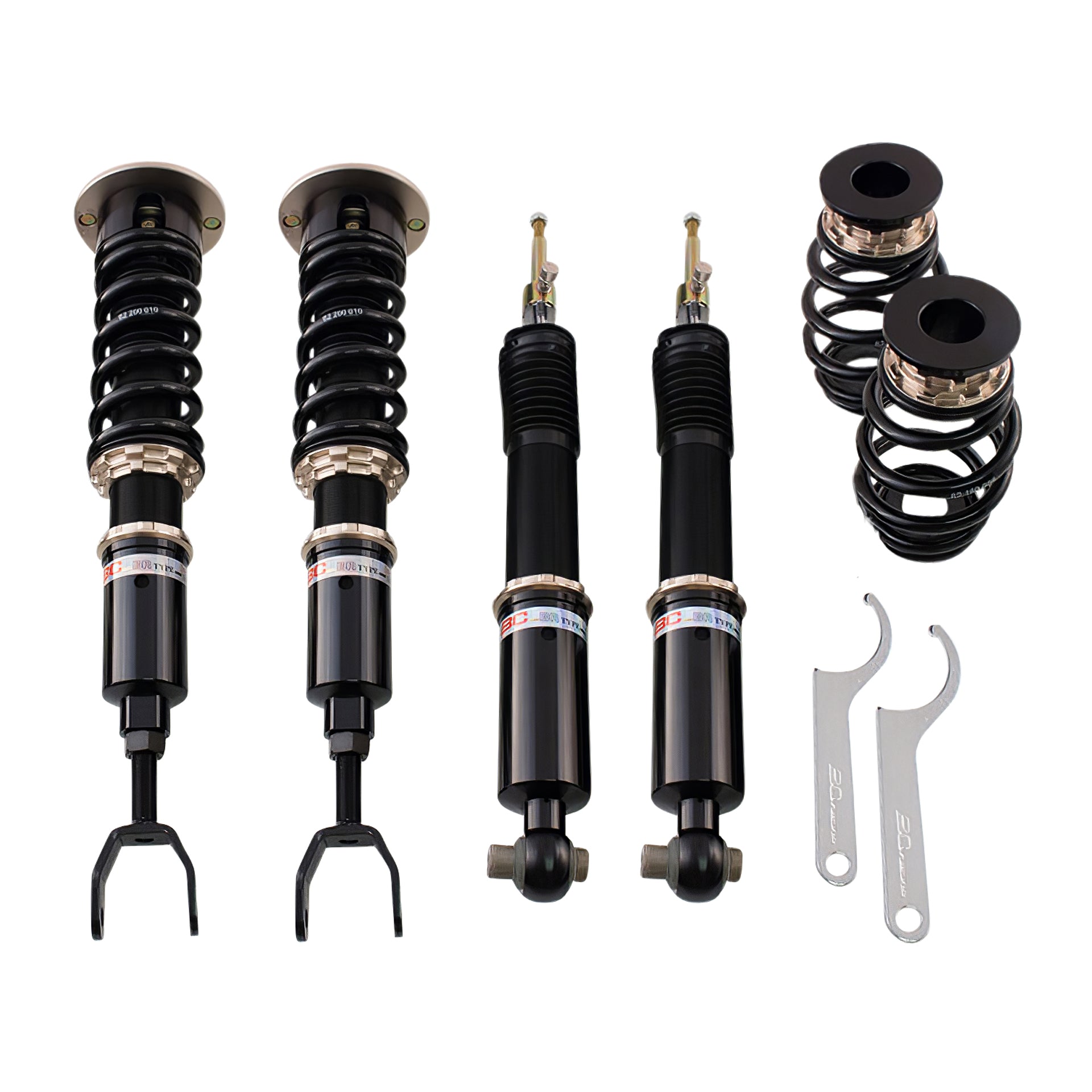 BC Racing BR Series coilovers on white background
