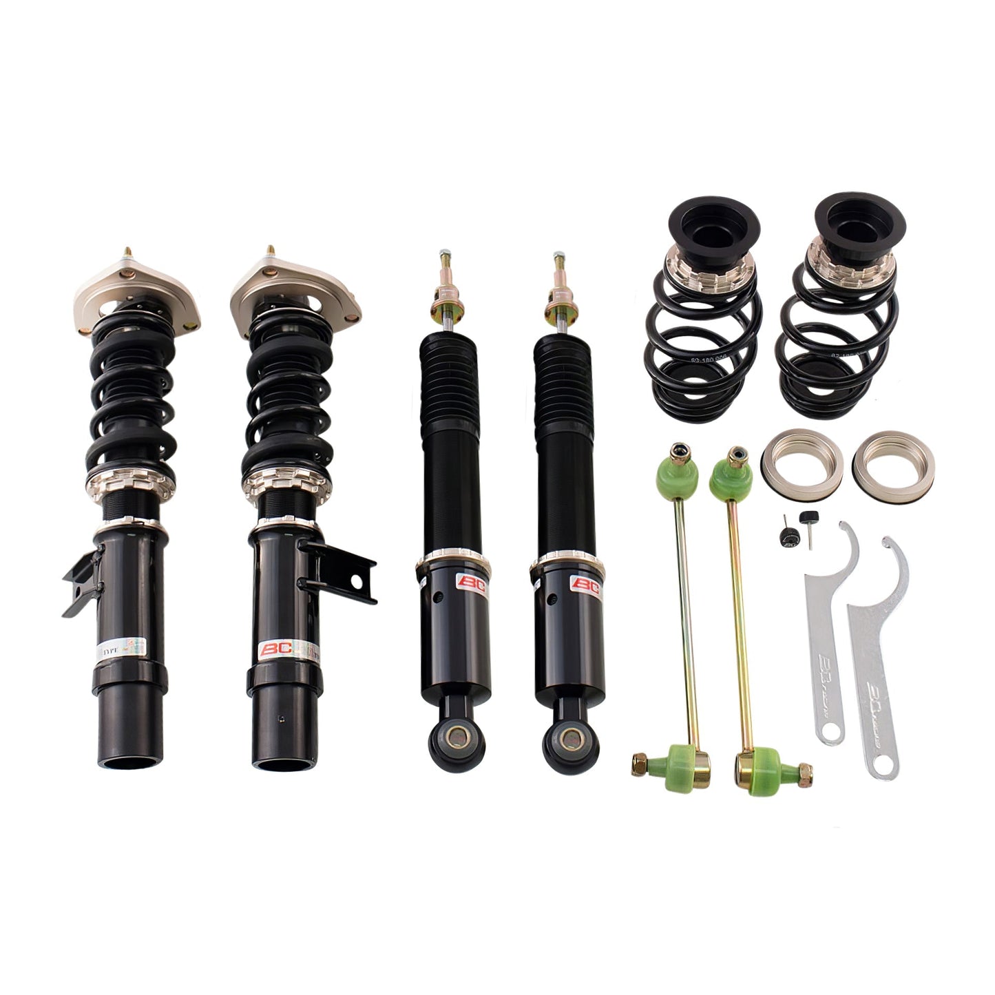 BC Racing BR Series coilovers on white background