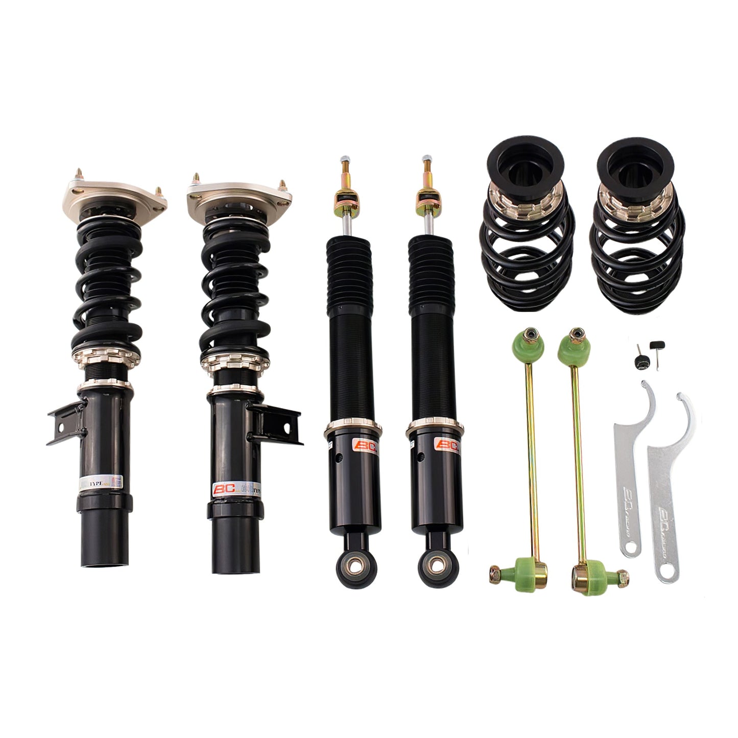 BC Racing BR Series coilovers on white background