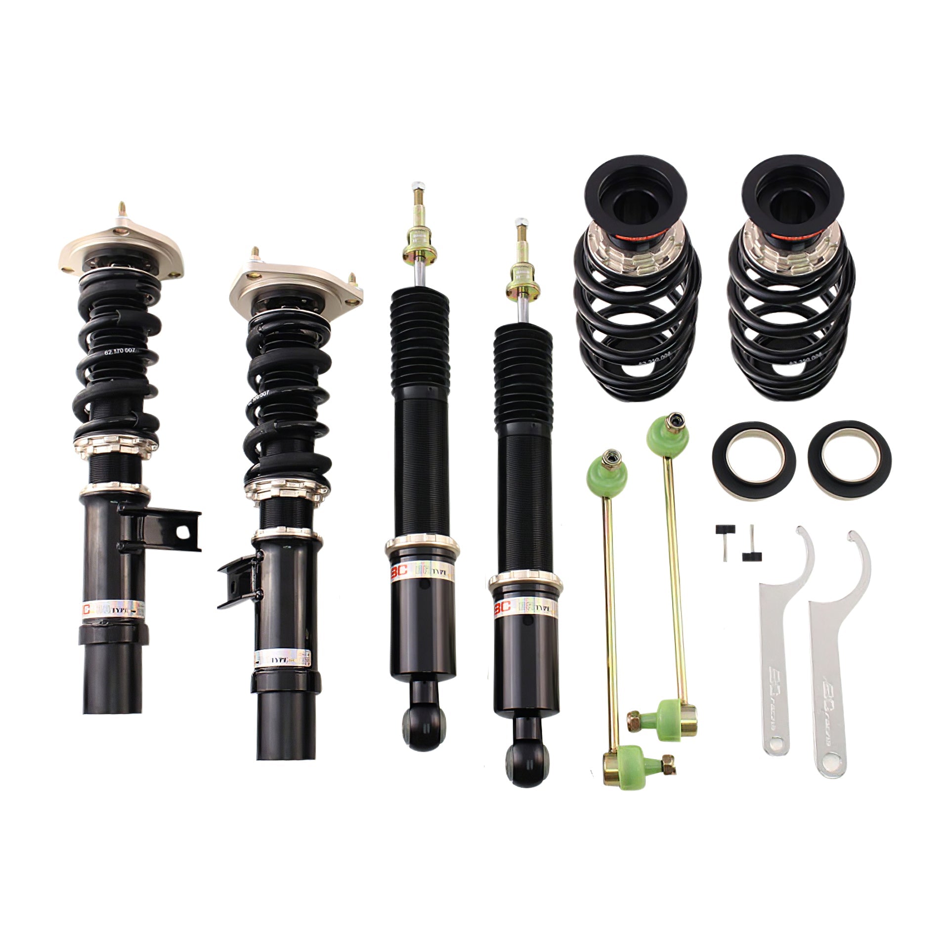 BC Racing BR Series coilovers on white background