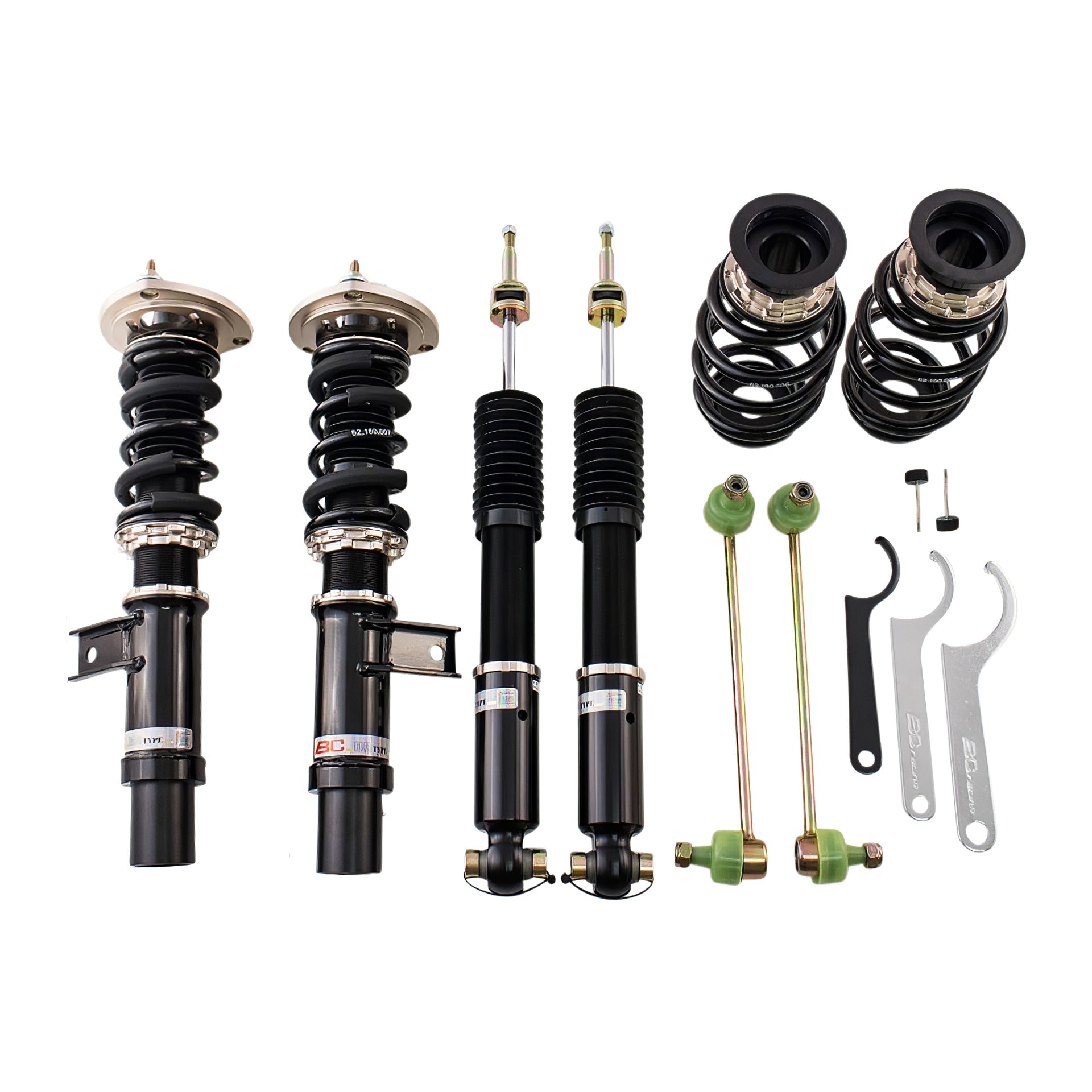 BC Racing BR Series coilovers on white background