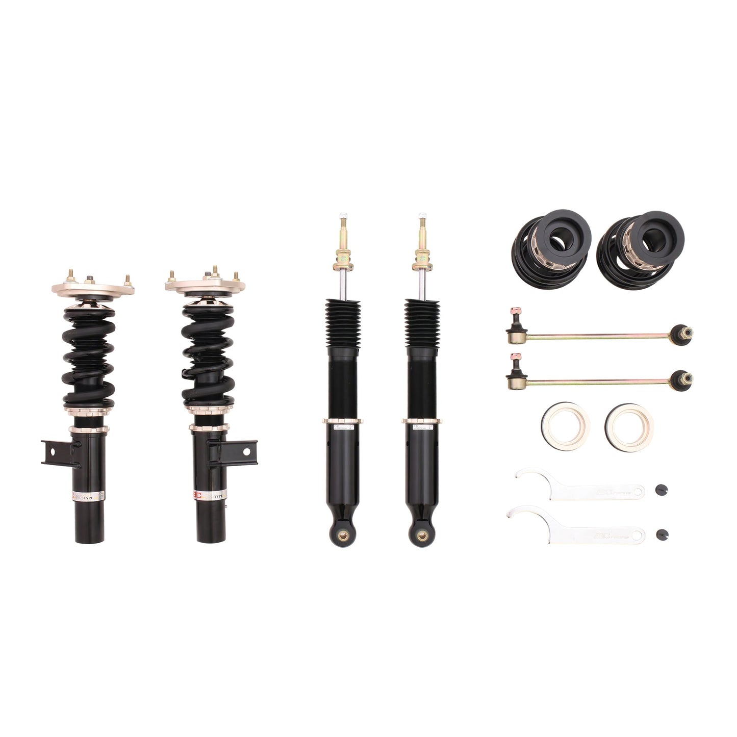 BC Racing BR Series coilovers on white background