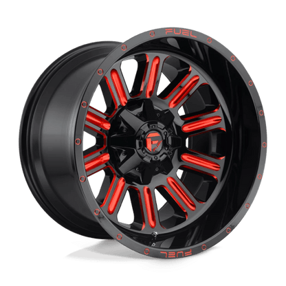 Fuel Offroad D621 HARDLINE Gloss Black Red Tinted Clear 20x9 +2 6x135|6x139.7mm 106.1mm