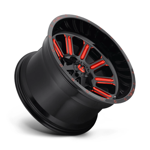 Fuel Offroad D621 HARDLINE Gloss Black Red Tinted Clear 20x10 -18 5x114.3|5x127mm 78.1mm