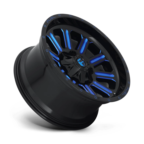 Fuel Offroad D646 HARDLINE Gloss Black Blue Tinted Clear 22x12 -45 6x135|6x139.7mm 106.1mm