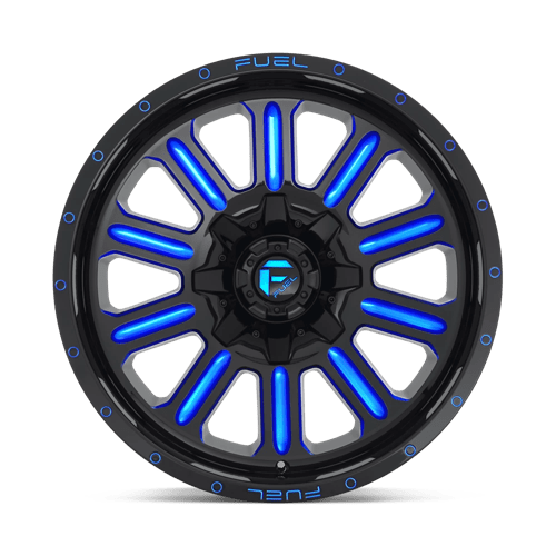 Fuel Offroad D646 HARDLINE Gloss Black Blue Tinted Clear 20x10 -18 5x139.7|5x150mm 110.1mm