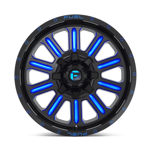 Fuel Offroad D646 HARDLINE Gloss Black Blue Tinted Clear 20x10 -18 8x170mm 125.1mm