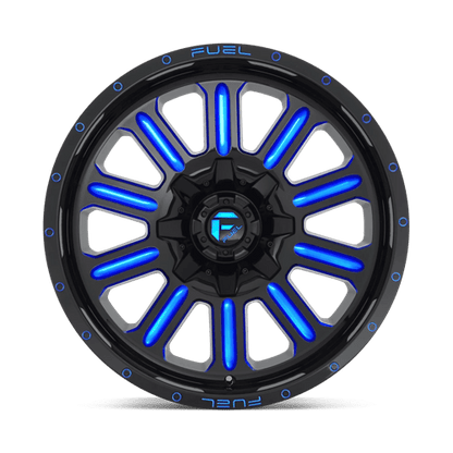 Fuel Offroad D646 HARDLINE Gloss Black Blue Tinted Clear 20x10 -18 8x180mm 124.2mm