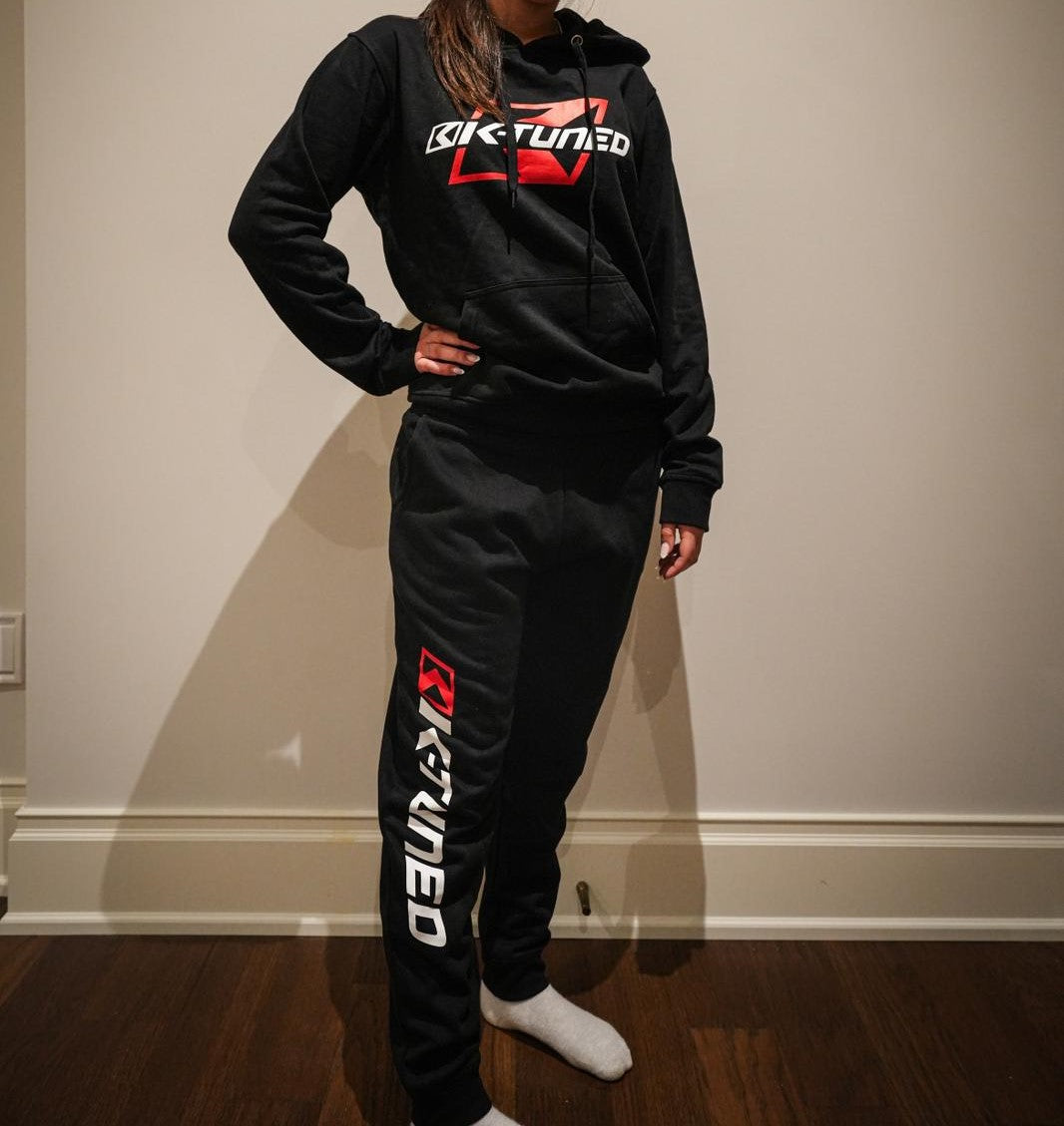 New* K-Tuned Sweatpants - White and Red Logo on Black