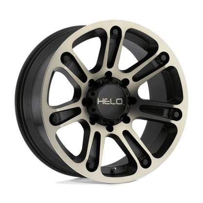 Helo HE904 Satin Black Mach W/ Dark Tint 20x9 +18 6x139.7mm 106.1mm