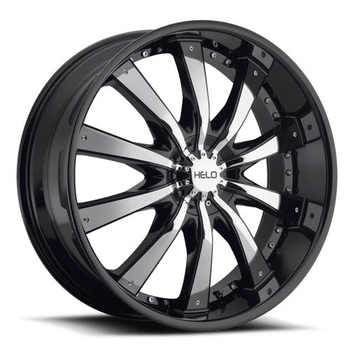 Helo HE875 Gloss  Black W/ Chrome Accents 20x8.5 +38 6x127|6x139.7mm 78.1mm
