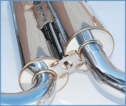 Invidia Gemini Rolled Titanium Tip Cat-back Exhaust - 03-08 Infiniti G35 Coupe