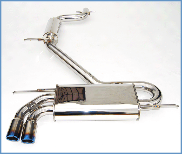 Invidia Q300 Rolled Titanium Tip Cat-Back Exhaust - 05-08 Volkswagen Golf GTI