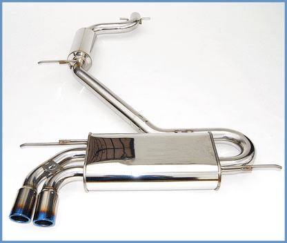 Invidia Q300 Rolled Titanium Tip Cat-Back Exhaust - 05-08 Volkswagen Golf GTI