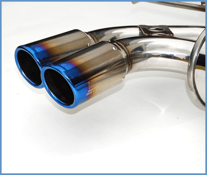 Invidia Q300 Rolled Titanium Tip Cat-Back Exhaust - 05-08 Volkswagen Golf GTI