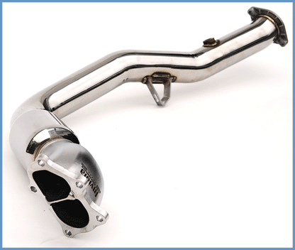 Invidia Polished Divorced Waste Gate Downpipe with High Flow Cat - 02-07 Subaru WRX/STI
