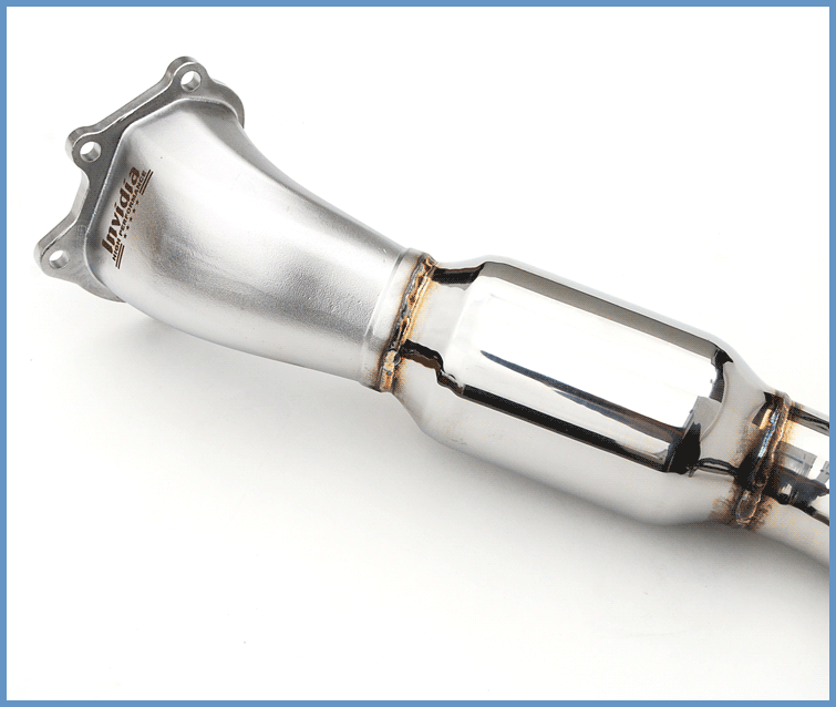 Invidia Polished Divorced Waste Gate Downpipe with High Flow Cat - 02-07 Subaru WRX/STI