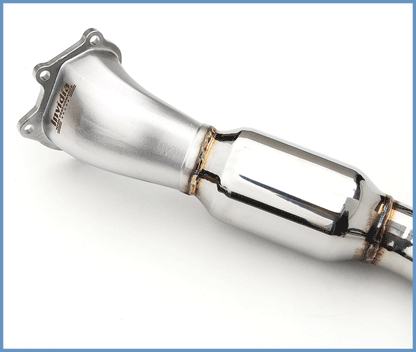 Invidia Polished Divorced Waste Gate Downpipe with High Flow Cat - 02-07 Subaru WRX/STI