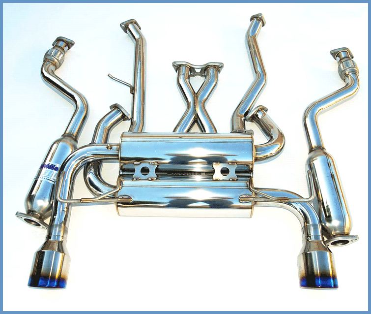 Invidia Gemini Single Layer Titanium Tip Cat-back Exhaust - 07+ Infiniti G37 Coupe