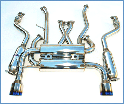 Invidia Gemini Single Layer Titanium Tip Cat-back Exhaust - 07+ Infiniti G37 Coupe